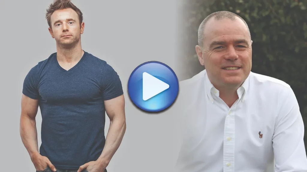 Addiction campaigner Chris Hill as a guest on the Healthy Ambition podcast with personal trainer Scott Laidler