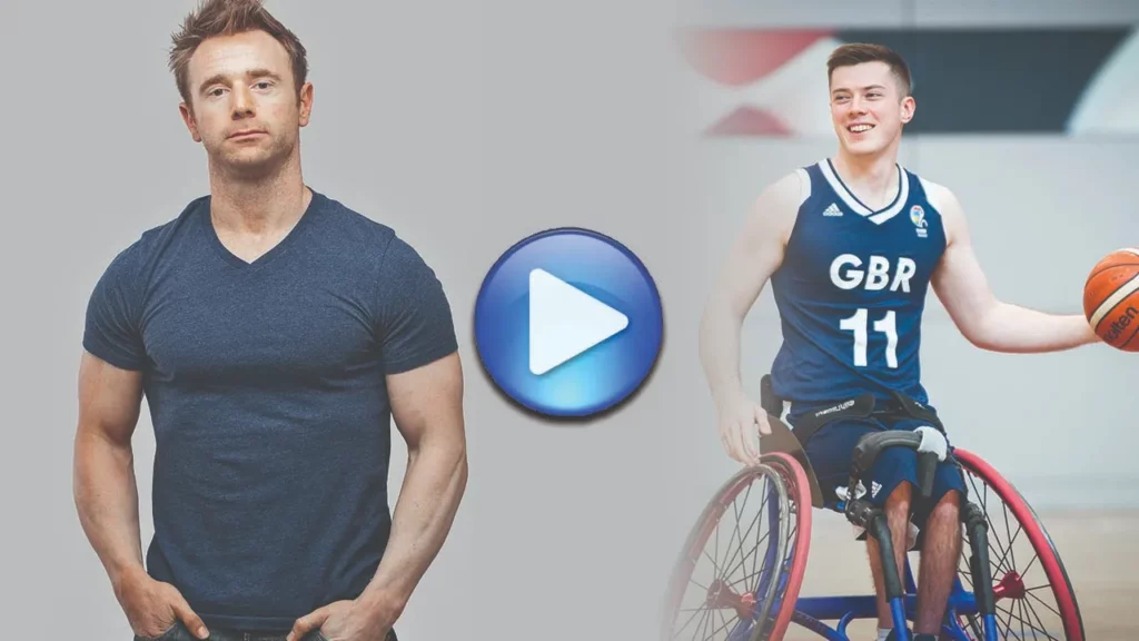 Wheelchair basketball captain Philip Pratt as a guest on the Healthy Ambition podcast with personal trainer Scott Laidler