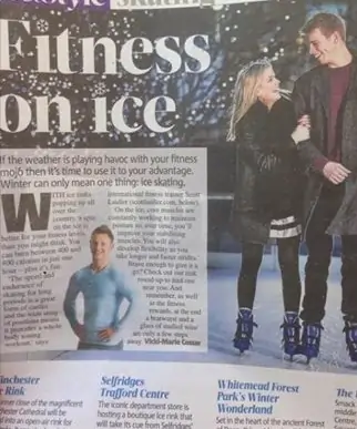 Personal trainer Scott Laidler feature on Winter exercise for the London Metro newspaper