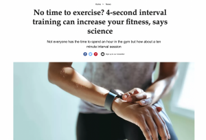 4 second interval training tips from Scott Laidler for Fit & Well magazine