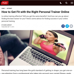 Make use of article on online personal trainers mentioning online fitness trainer Scott Laidler