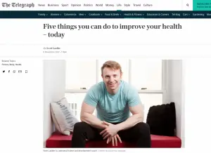 5 Things you can do to improve your health article by personal trainer Scott Laidler for the Telegraph newspaper