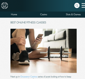 Best online fitness classes roundup by Grosvenor casinos featuring fitness coach Scott Laidler