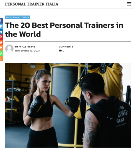 Fitness coach Scott Laidler featured in PT Italia's list of the 20 best personal trainers in the world