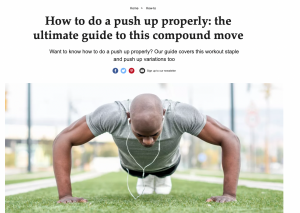 How to do a push up properly tips article for Fit & well magazine featuring PT Scott Laidler