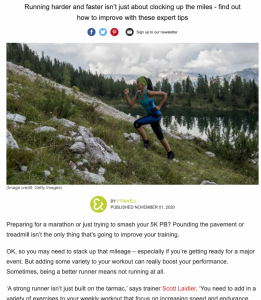 Uphill runs article for Fit & Well magazine featuring commentary from personal trainer Scott Laidler