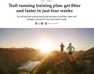 Trail running fitness tips from Fit & well magazine featuring commentary from fitness trainer Scott Laidler