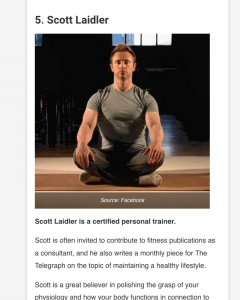 W.T Insider round up of the worlds best personal trainers listing Scott Laidler as number 5