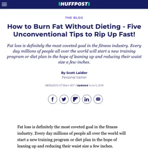 How to burn fat with unconventional tips from fitness coach Scott Laidler and article for Huff Post