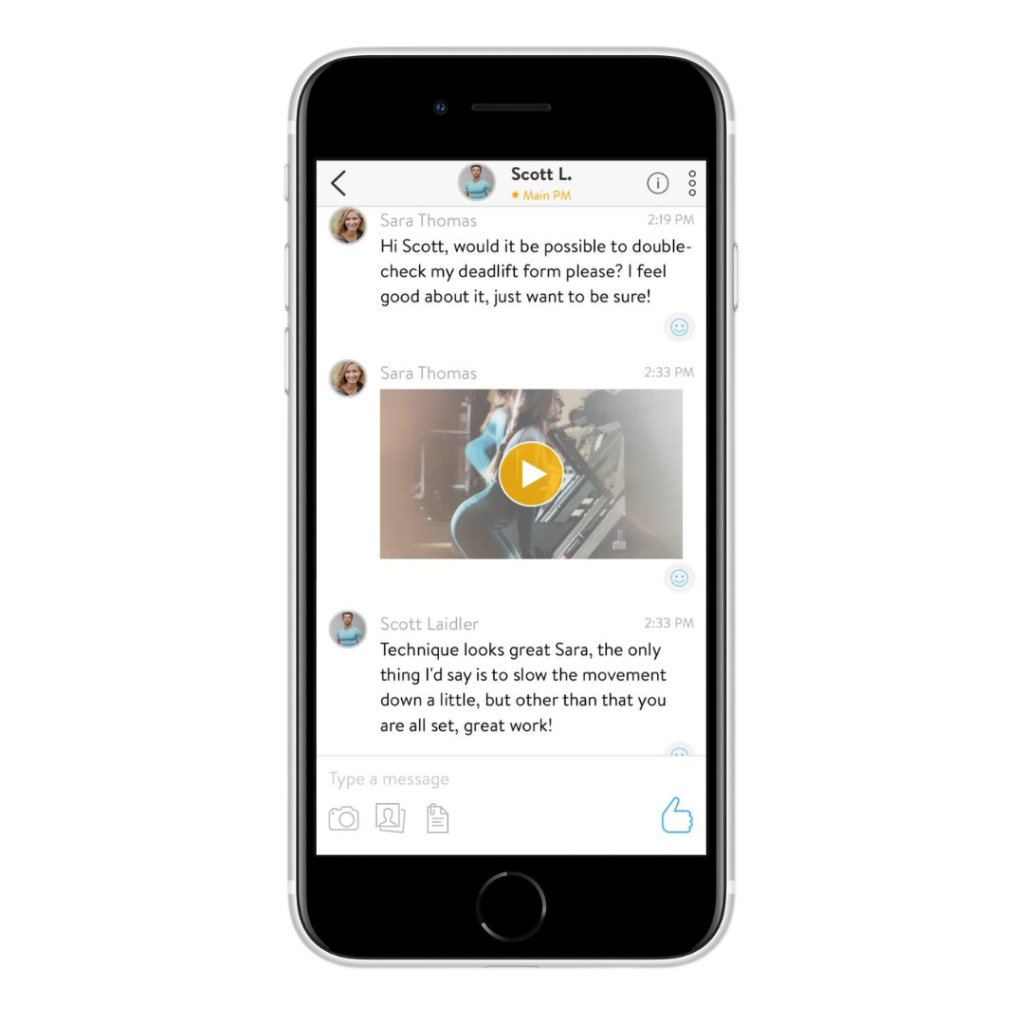 Scott Laidler online personal training app showcasing how exercise technique checking works