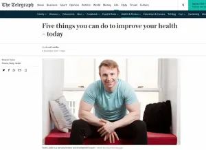 Image of fitness writer Scott Laidler on 5 things you can do to improve your health for the daily Telegraph