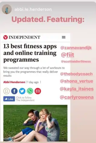 The 13 best fitness apps in the world roundup by the independent newspaper featuring online personal trainer Scott Laidler