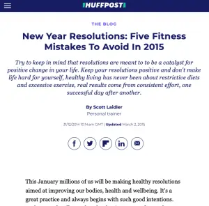 Fitness trainer Scott Laidler new year fitness resolutions guide for the Huff Post