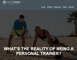 Reality of being a personal trainer feature including Scott Laidler by personal trainers London website