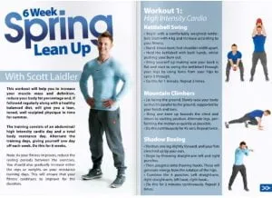 Scott Laidler performing exercises for a feature about leaning up in 6 weeks for the student pocket guide