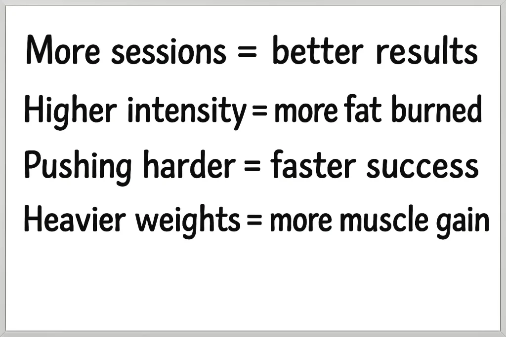 Assumed linear relationships with effort in fitness training